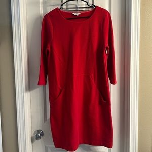 Boden Red Ottoman Dress -12